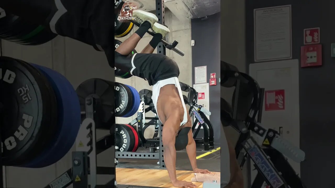 Insane Handstand Push Up Variation! #shorts #shoulderworkout #pushups