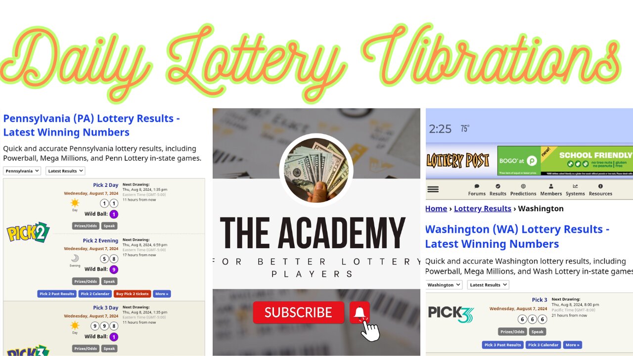 Tuesday Daily Lottery Vibrations and News 9/3/24 Lottery Suggestions Pick 3/4