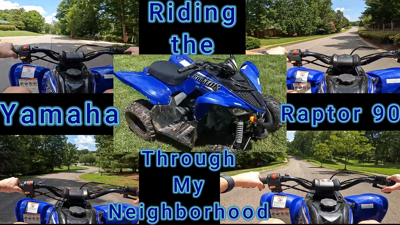 Riding my Raptor 90 through my neighborhood