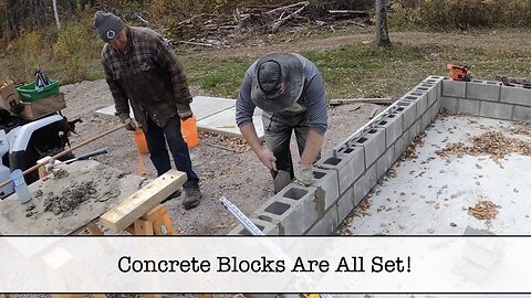 Building the Shop - Part 37 - Concrete Blocks are Set