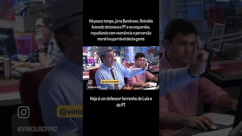 Reinaldo Azevedo dizia isto sobre o PT, as esquerdas e o Lula.