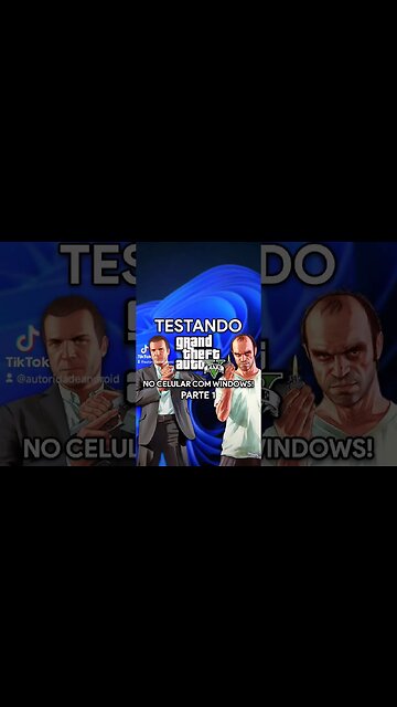 GTA V NO CELULAR COM WINDOWS! #gta #gta5 #gtaonline #gtarp #gtav #windows #windows11 #pc #pcgaming