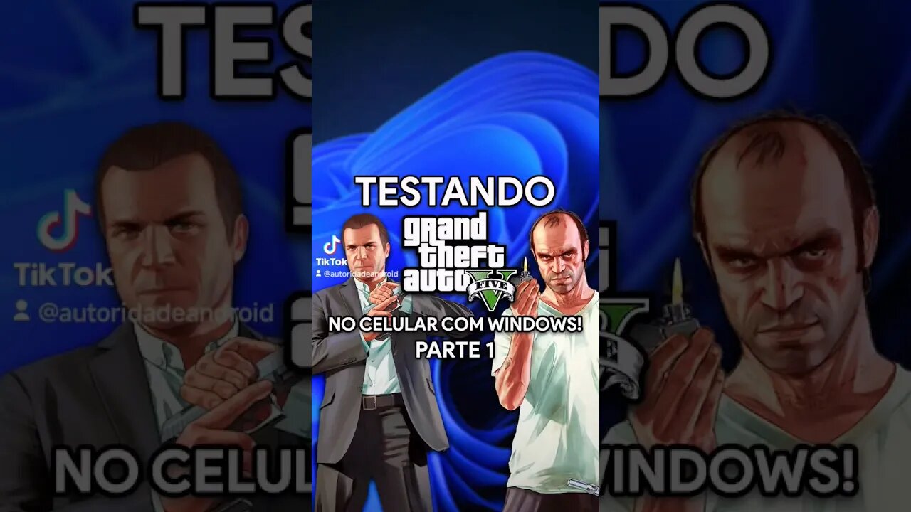 GTA V NO CELULAR COM WINDOWS! #gta #gta5 #gtaonline #gtarp #gtav #windows #windows11 #pc #pcgaming