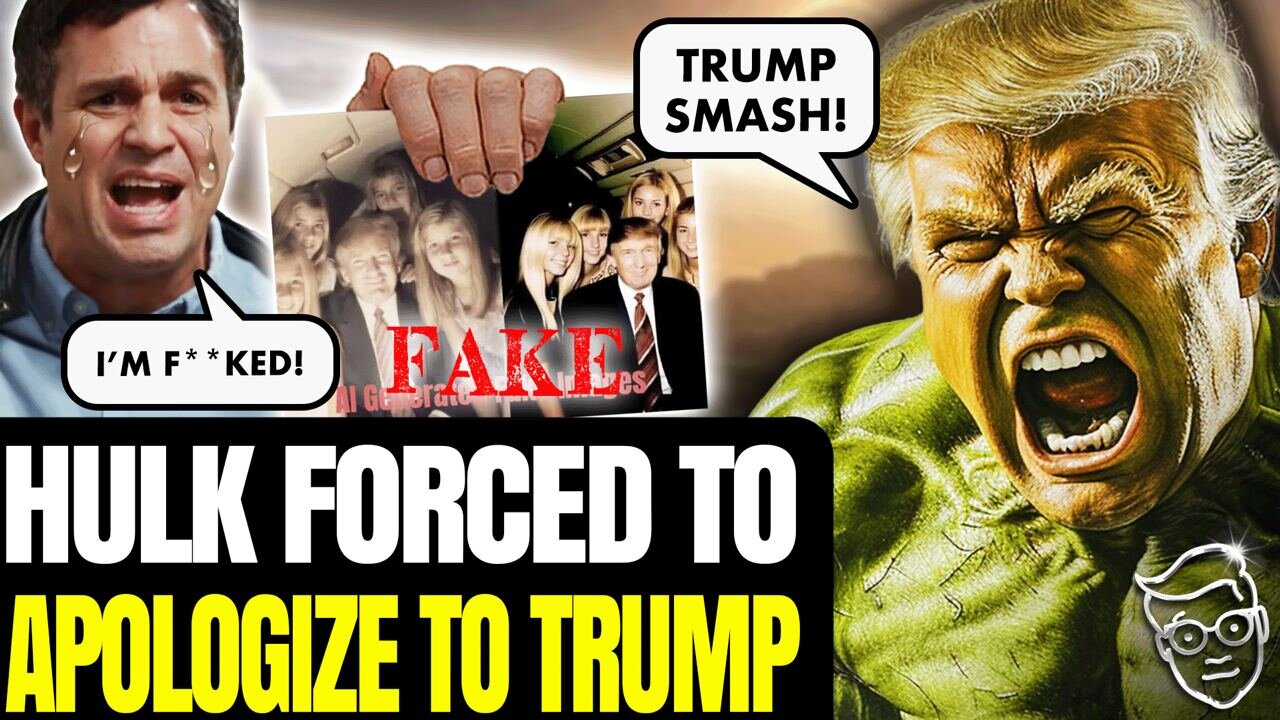 HULK Actor Posts FAKE Pics of Trump on Epstein Plane, FORCED To Apologize, Grovel in HUMILIATION 🤣