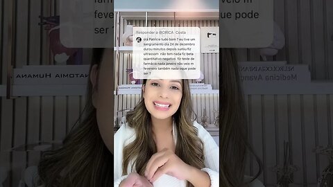 Tive um pequeno sangramento mas teste de gravidez deu negativo o que pode ser?
