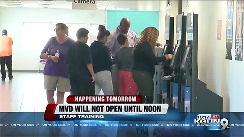 MVD offices not to open until noon Wednesday