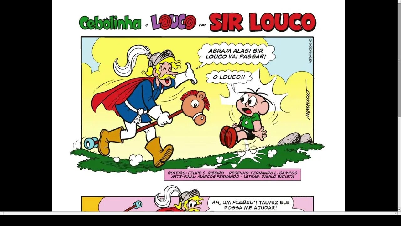 Cebolinha e Louco Em Sir Louco [Pause o Vídeo Caso Não Consiga Ler]