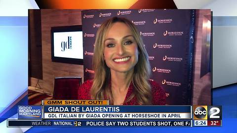 Giada De Laurentiis says good morning Maryland