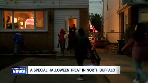 Cotton Candy on Halloween in North Buffalo
