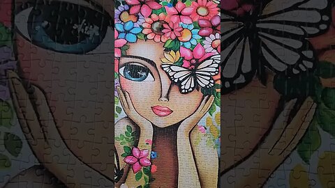 This puzzle is sooo beautiful! #puzzle #flowers #shorts #satisfying