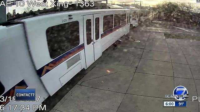 RTD light rail video shows man surviving after being dragged by train