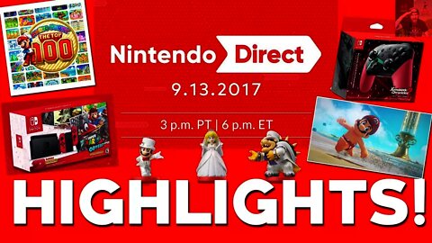 Nintendo Direct 09.13.2017 HIGHLIGHT ROUNDUP! | New Odyssey Kingdoms, Switch Bundle, & LOTS MORE!