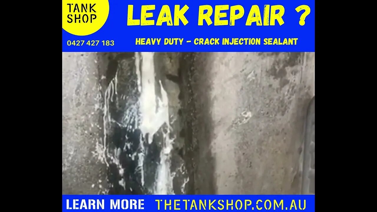 leaking concrete water tank repair process - this video shows how to repair leaking tanks.