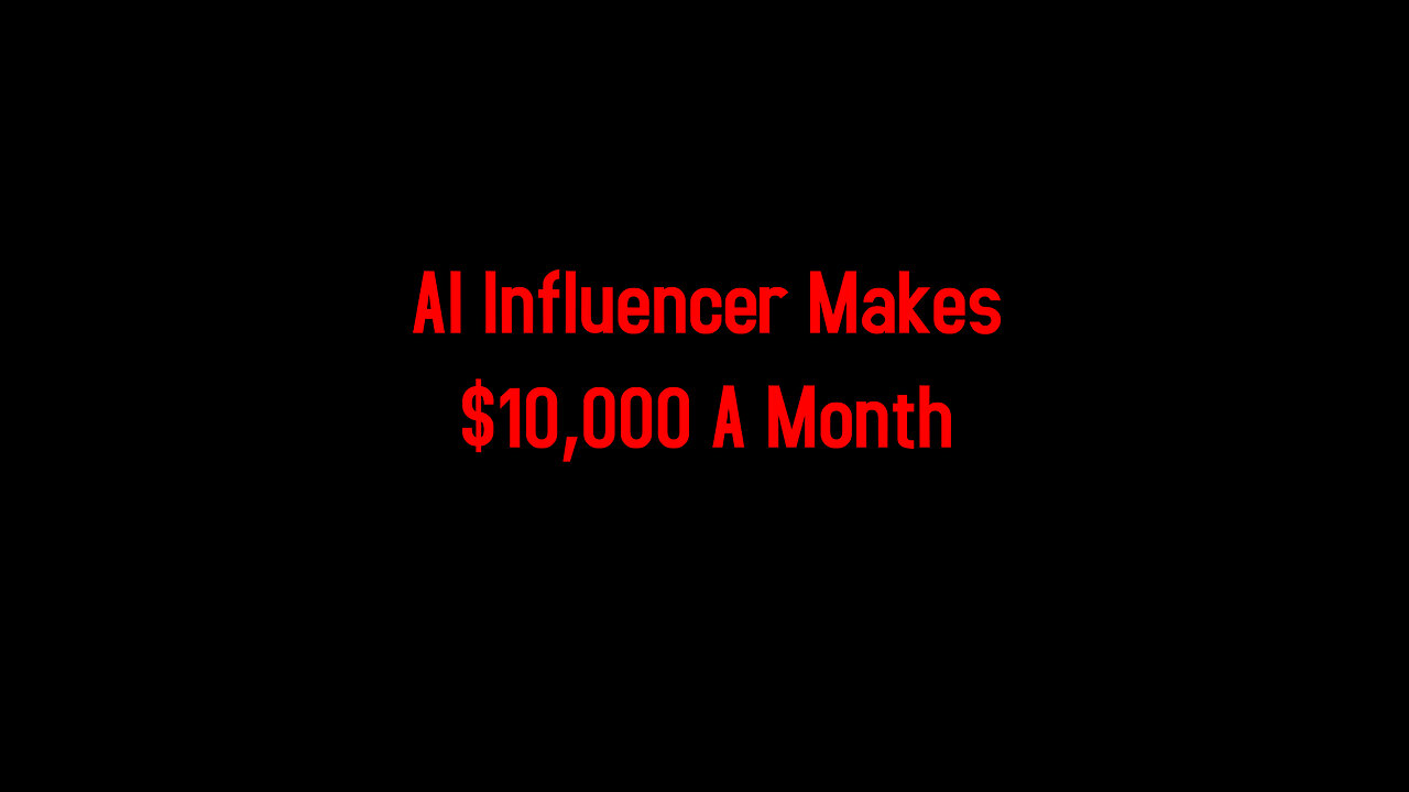 AI Influencer Makes $10,000 A Month