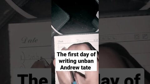 The first day of writing unban Andrew tate