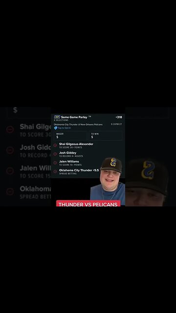 Parlay for Pelicans vs Thunder