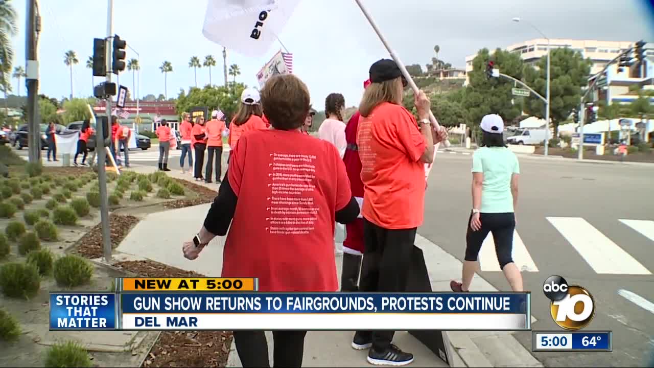 Gun show return to Del Mar Fairgrounds continues fiery debate