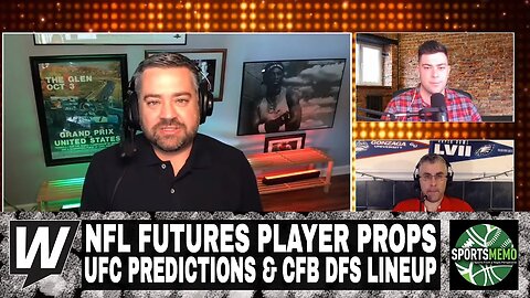 NFL Futures Player Props | UFC Predictions & College Football DFS Lineup | Prop It Up Sept 1