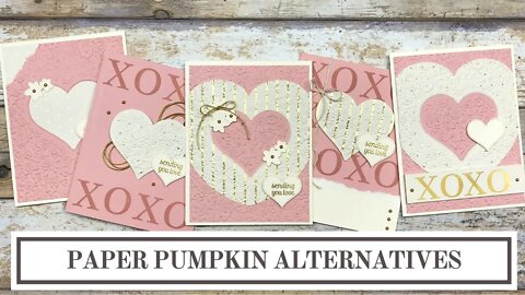 January 2022 Paper Pumpkin - Kisses & Hugs Card Ideas