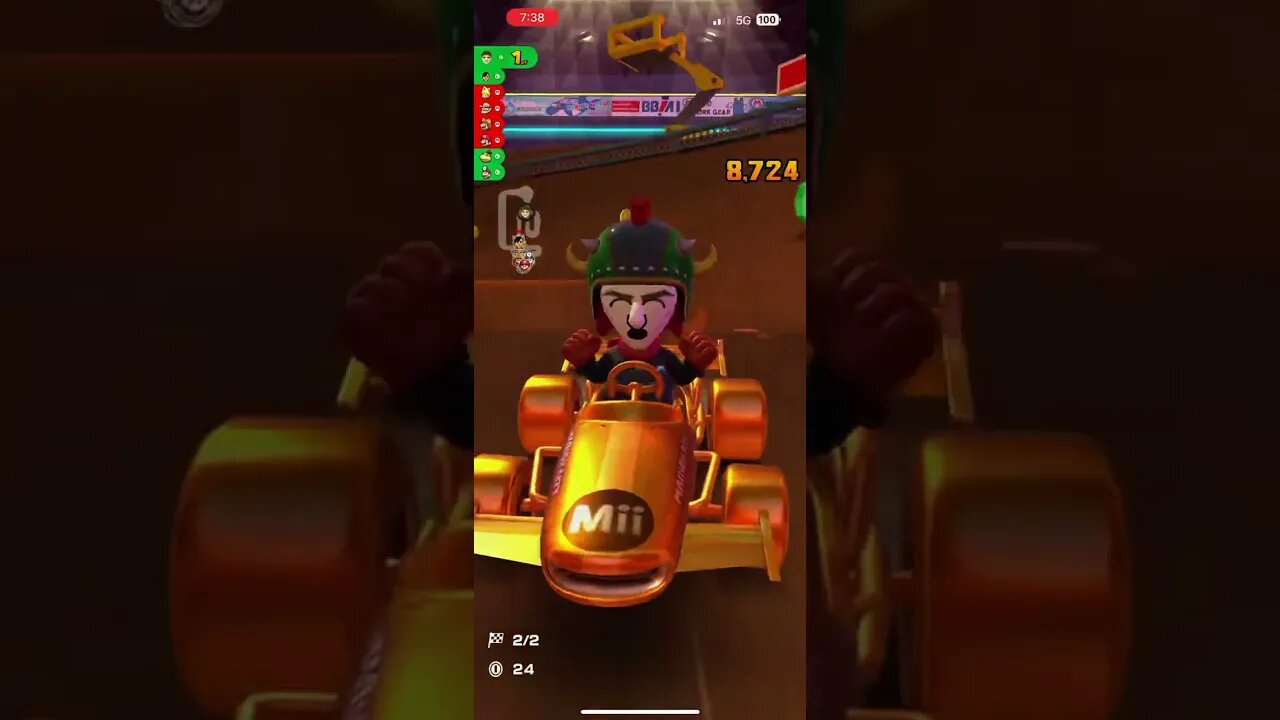 Mario Kart Tour - Bowser Jr. Cup Team Luigi Tokens Aplenty Gameplay