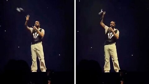 Drake scolds fan who throws book at his head