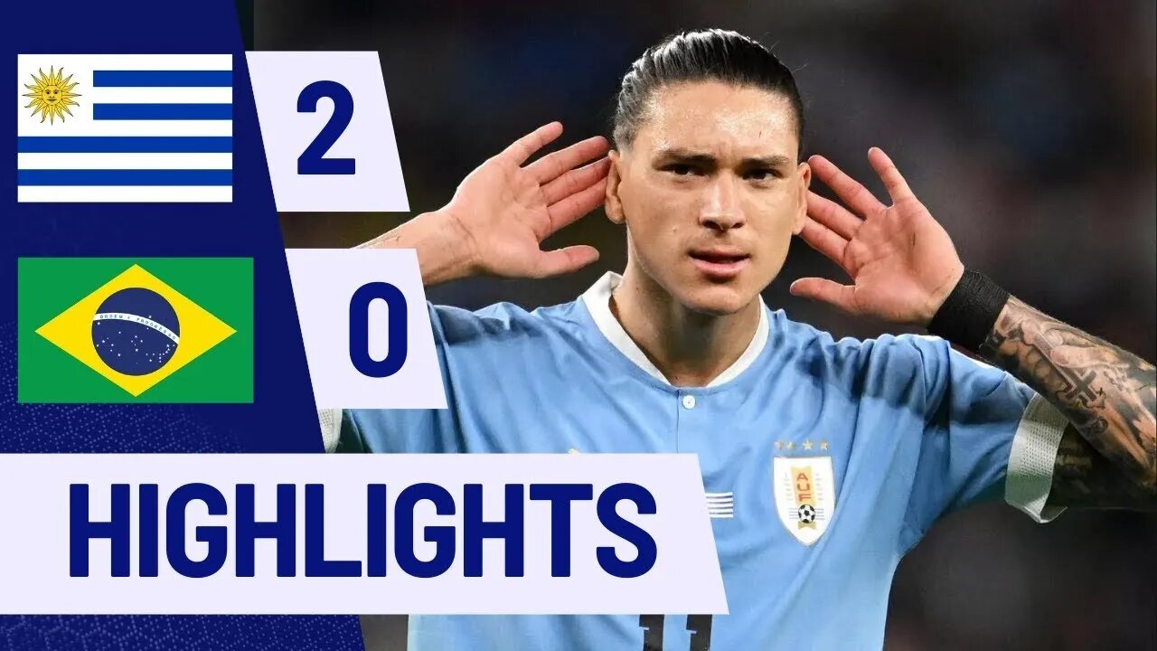 Brazil 0-2 Uruguay All Goals & Highlights - 2026 World Cup Qualifier