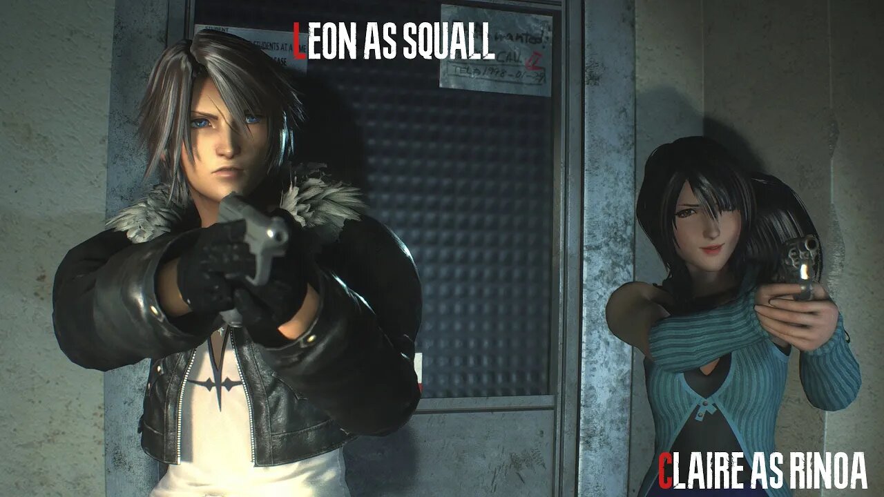 Resident Evil 2 Remake Claire as Rinoa and Leon as Squall outfit