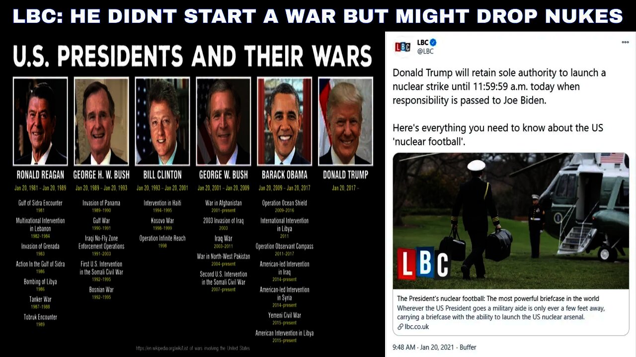 LBC Suggest Trump Could Launch A Nuclear Strike Despite Starting No Wars In 4 Years