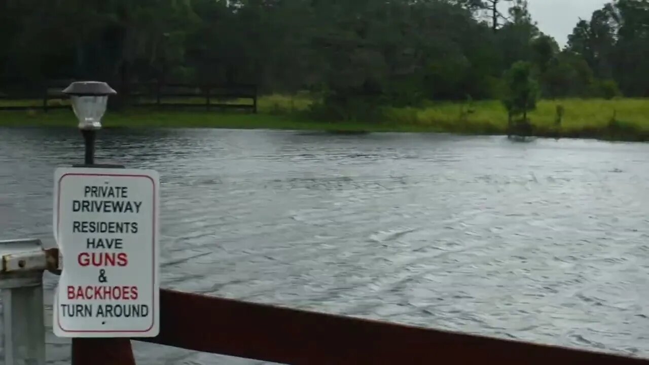 Driveway view. #HurricaneIan #flood #storm