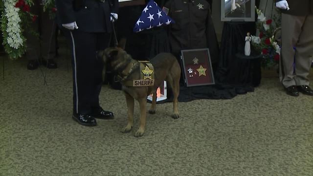 Flag presentation ceremony for Deputy Jacob Pickett