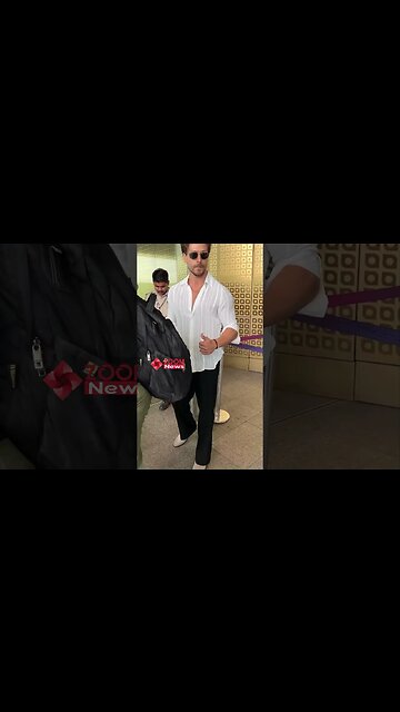 "Sorry bhai sorry", says Tiger Shroff to a pap at the Airport 📸✈️