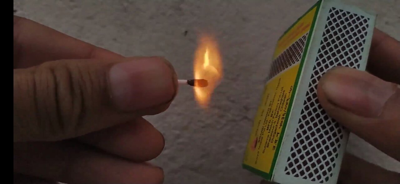 See how a matchstick glow in slow motion....