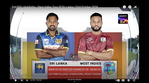 2nd ODI | Highlights | West Indies Tour Of Sri Lanka | 23rd October 2024