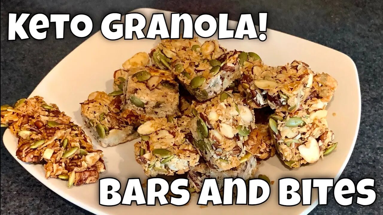 Keto Coconut & Nut Granola, Bars and Bites