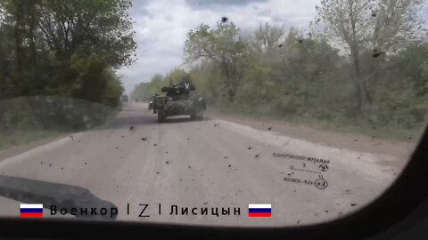 Russian troops of group "V" on the road
