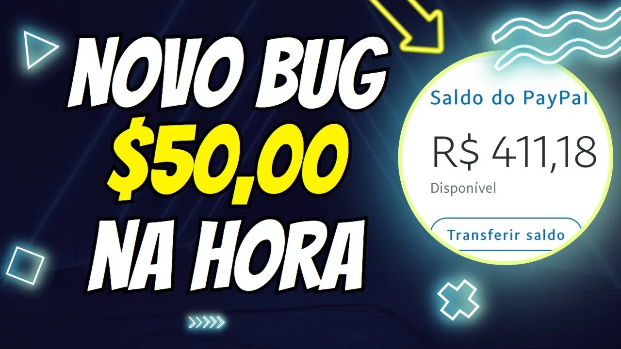 Novo App Bugado Pagando $50,00 no PayPal e Já Pode Sacar Na Hora (Como Ganhar Dinheiro no PayPal)