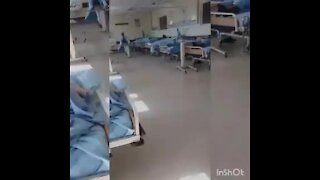 WATCH: Eastern Cape pupil rides bed trolley at Covid-19 isolation facility (fzS)
