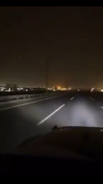 The moment of missile attack on US consulate in #erbil Iraq