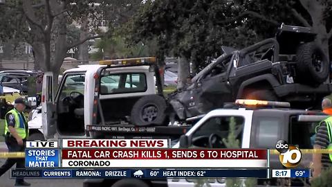 One person dead in possible DUI crash in Coronado