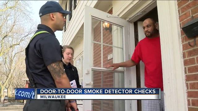 Milwaukee Firefighters go door-to-door checking smoke detectors