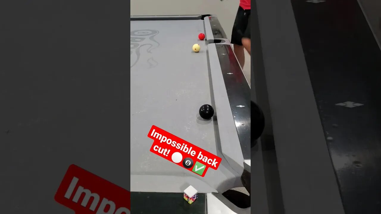 EXTREME back cut!! ⚪🔴🎱 Did you spot my new @KAMUIBRAND chalk yet ?👀🤐 #shorts #billiards