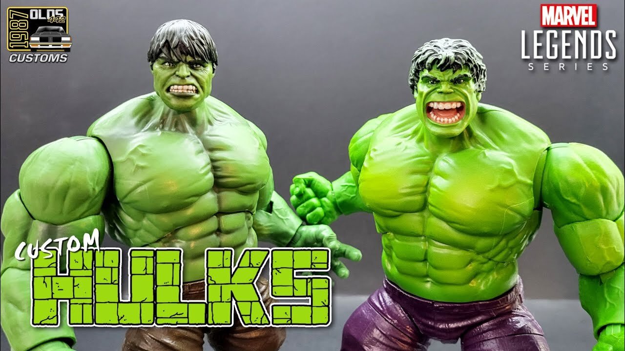 Custom Marvel Legends Savage Hulk & Ed Norton Hulk Heads