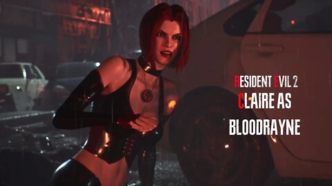 Resident Evil 2 Remake Claire as BloodRayne outfit