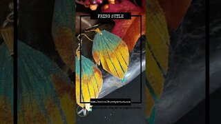 SEDONA, 2 inch leather feather earrings