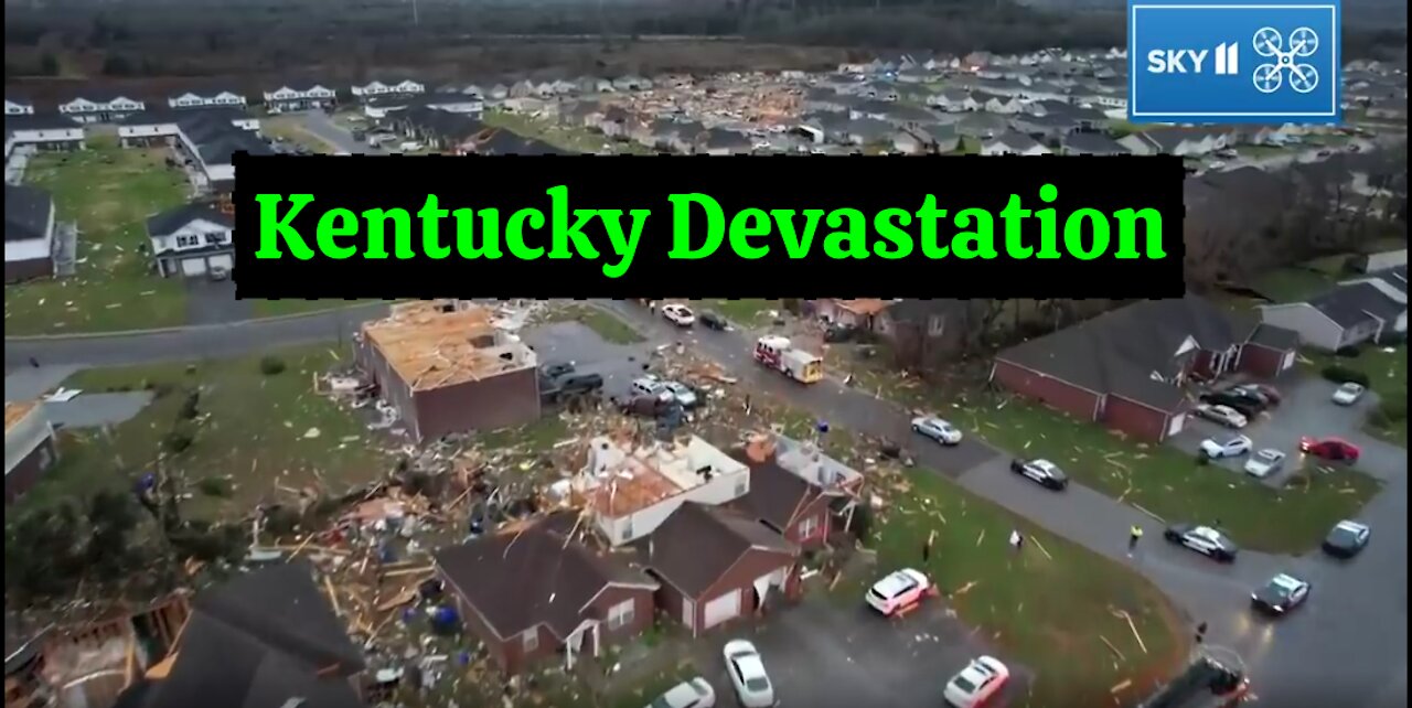 Total Tornado Devastation: Drone Footage Shows Bowling Green, Kentucky Flattened