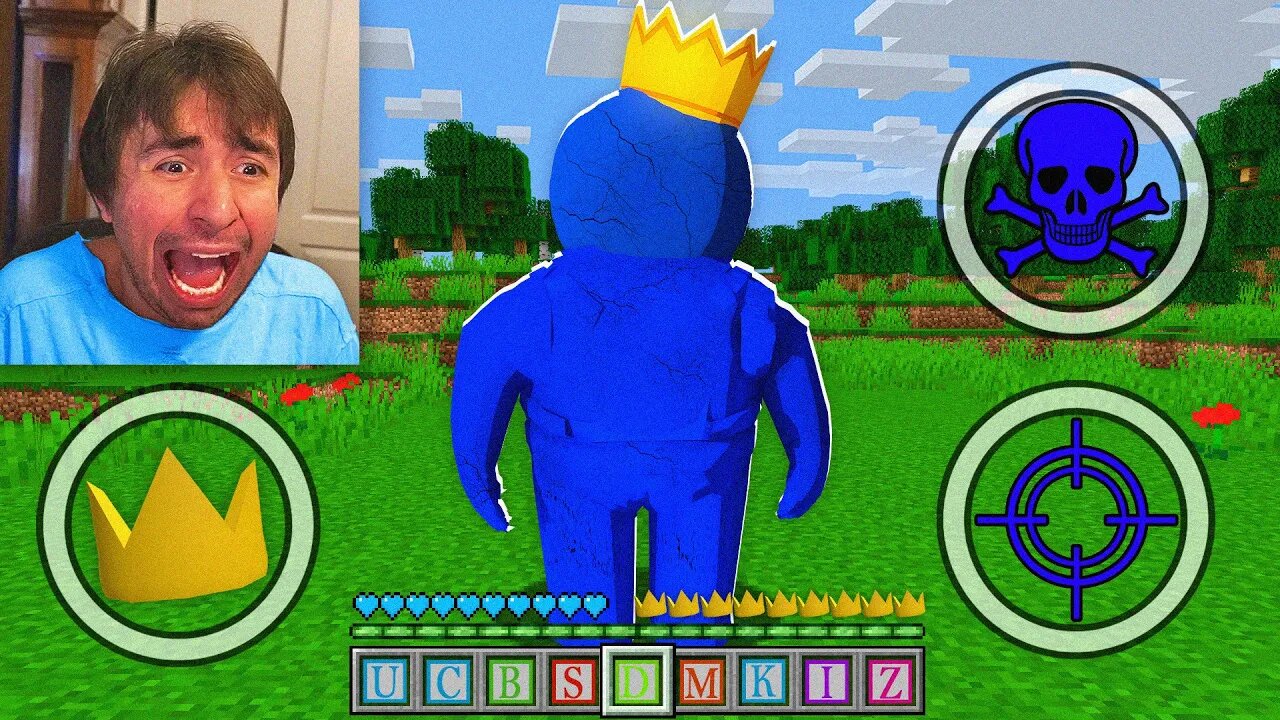 Trolling As BLUE In Minecraft (Roblox Rainbow Friends)