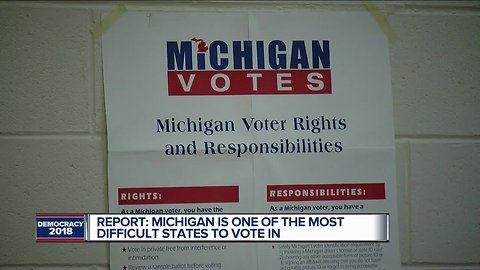 Report: Michigan is one of the most difficult states to vote in