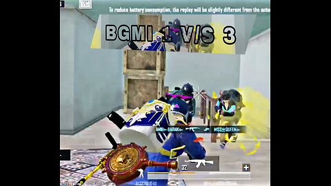 BGMI GAMPLAY 1 V/S 3 CLUTCH