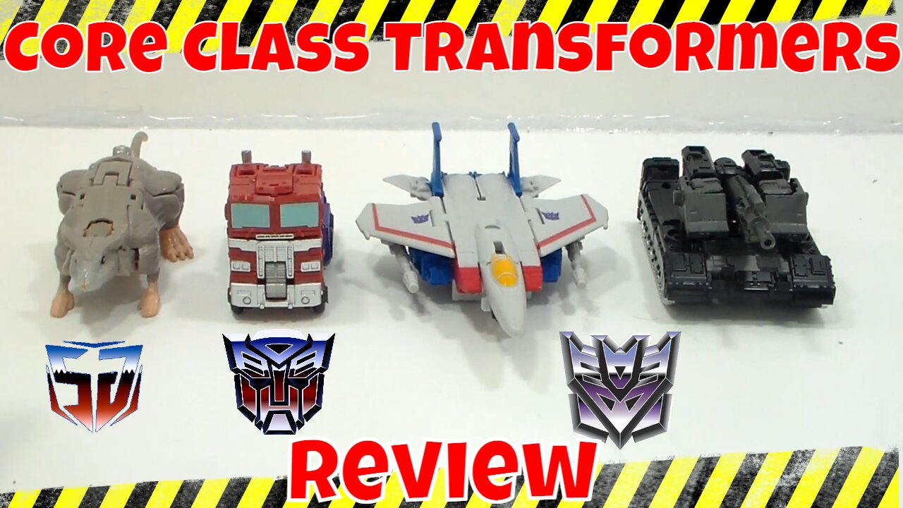 Toy Review Optimus prime, Megatron, Star Scream and Rat Pack Core Class figures