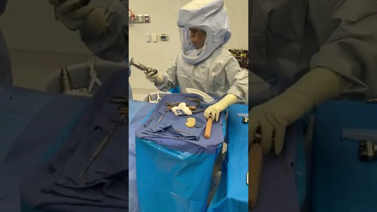 Implanting a total knee replacement